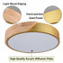 Simple Gold and Wood LED Flush Mount Ceiling Light